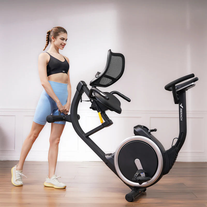 High-end Recumbent Exercise Bike for Home, Magnetic Recumbent Stationary Bike with Bluetooth