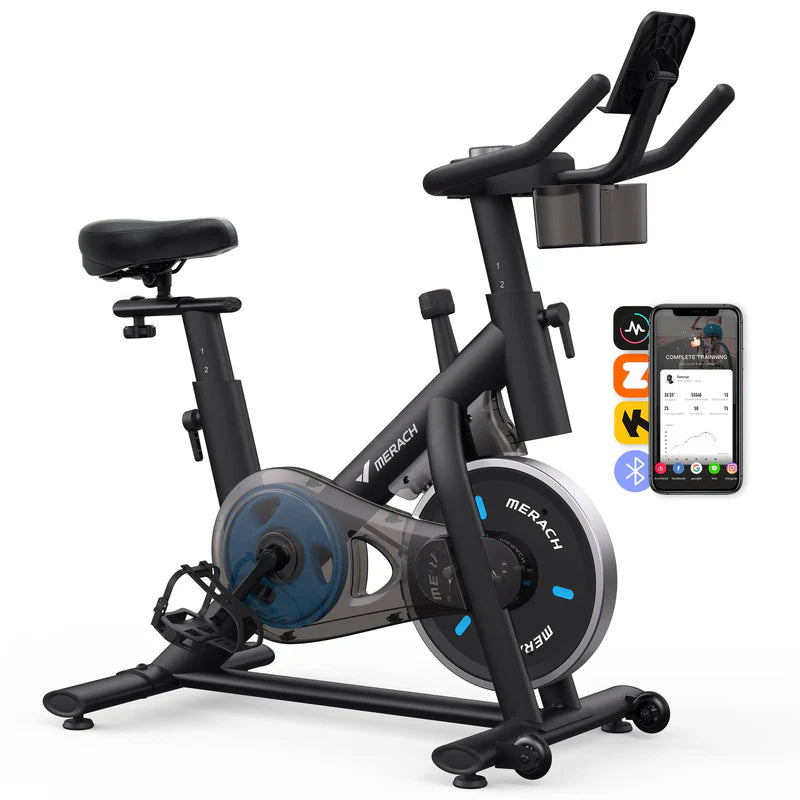 S26 Magnetic Stationary Exercise Bike, Low Noise Indoor Cycling Bike with Tablet Mount