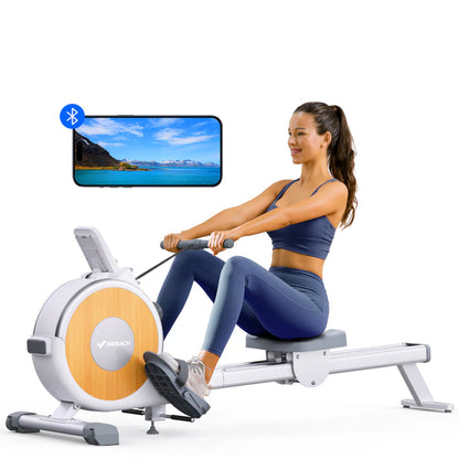 Home Resistance Rowing Machine, Quiet Resistance Magnetic Rower With Dual Slide Rail